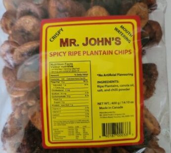 Mr Johns Spicy Ripe Plantain Chips Big 400g
