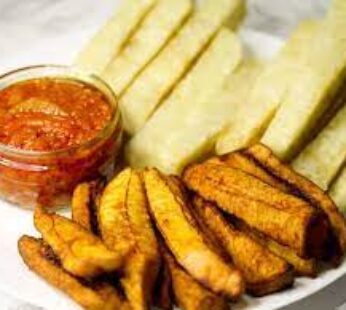 Fried Yam and Pepper stew