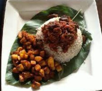 Ofada rice cooked